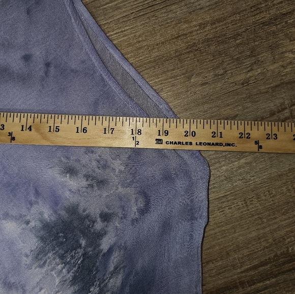 Summer Maxi Dress Blue Tie Die Rayon Sleeveless Tank Flowy Dress OS Lg - Picture 9 of 12